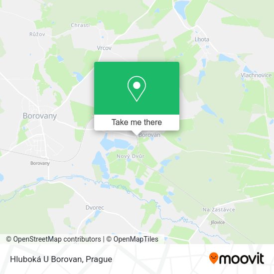 Карта Hluboká U Borovan