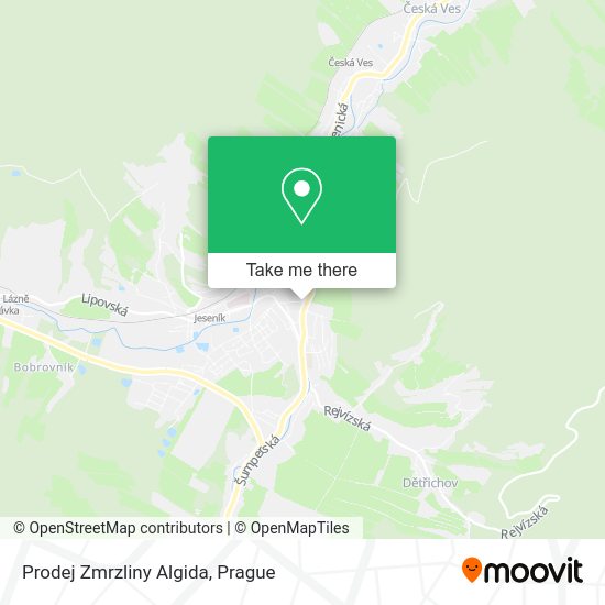 Карта Prodej Zmrzliny Algida