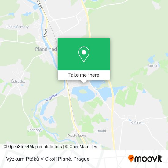 Výzkum Ptáků V Okolí Plané map