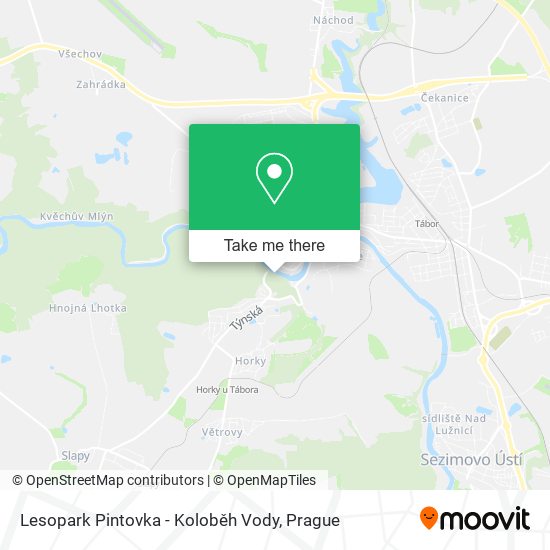 Lesopark Pintovka - Koloběh Vody map