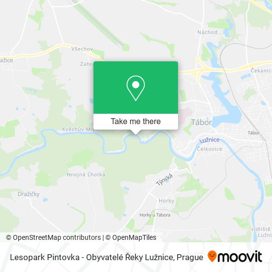 Lesopark Pintovka - Obyvatelé Řeky Lužnice map