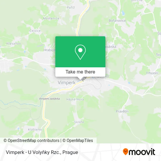 Карта Vimperk - U Volyňky Rzc.