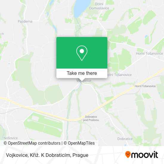 Vojkovice, Křiž. K Dobraticím map
