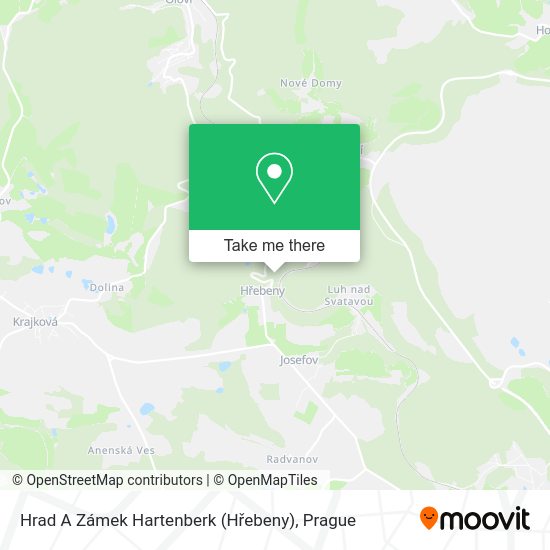 Hrad A Zámek Hartenberk (Hřebeny) map