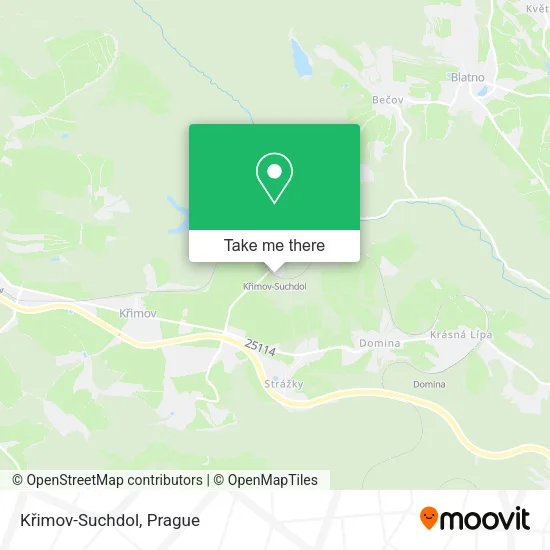 Křimov-Suchdol map