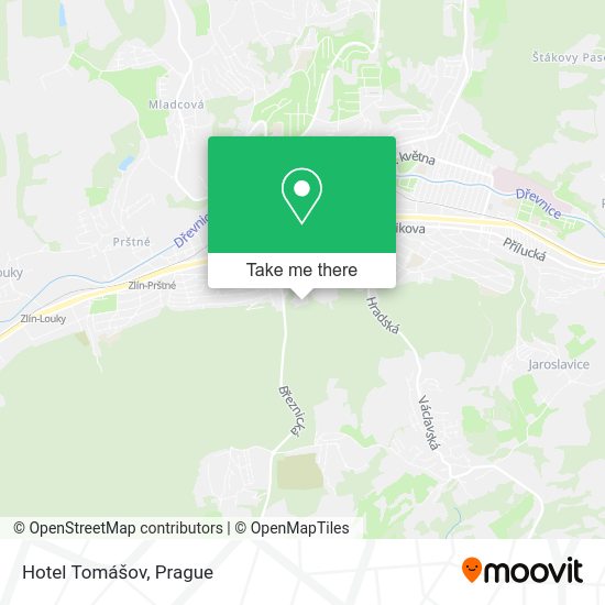 Hotel Tomášov map