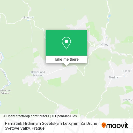 Карта Památník Hrdinným Sovětským Letkyním Za Druhé Světové Války