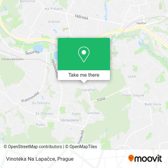Vinotéka Na Lapačce map