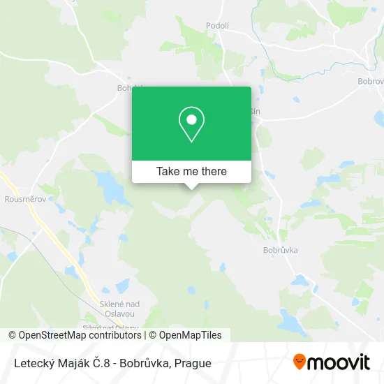 Карта Letecký Maják Č.8 - Bobrůvka