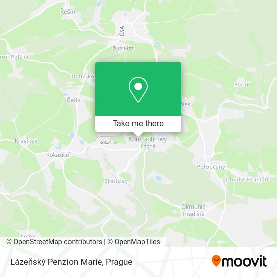 Lázeňský Penzion Marie map