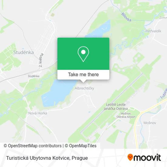 Карта Turistická Ubytovna Kotvice