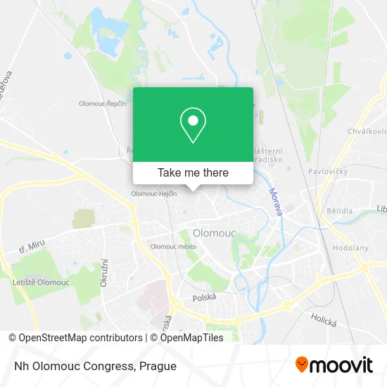 Карта Nh Olomouc Congress
