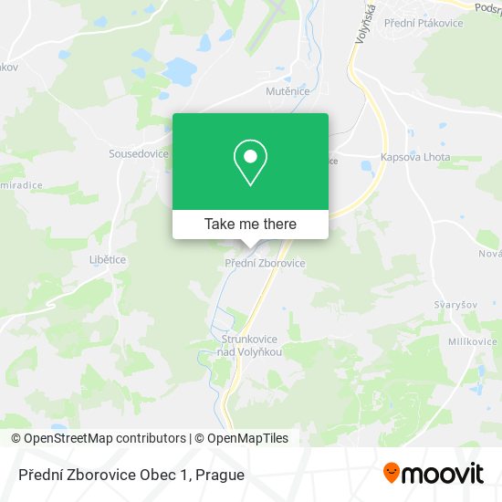 Přední Zborovice Obec 1 map
