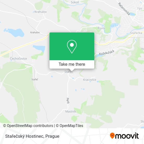 Stařečský Hostinec map