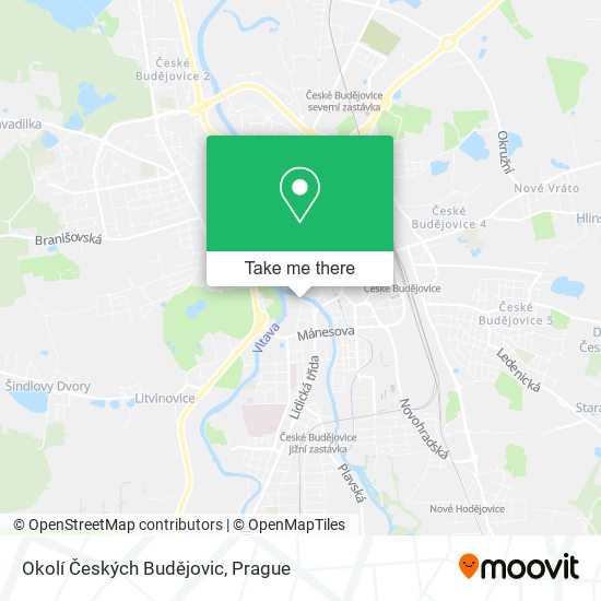 Okolí Českých Budějovic map