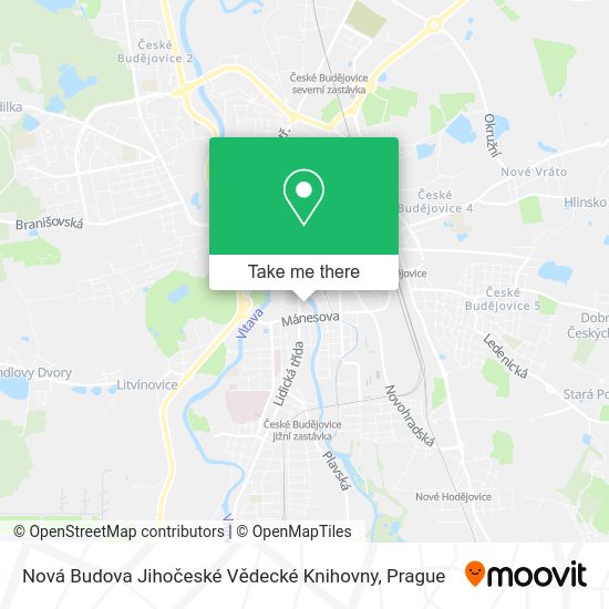 Nová Budova Jihočeské Vědecké Knihovny map