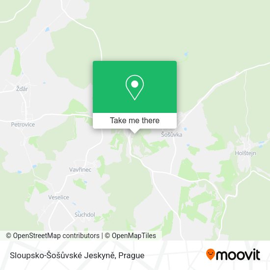 Sloupsko-Šošůvské Jeskyně map