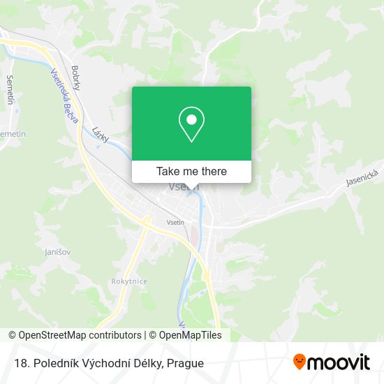 18. Poledník Východní Délky map