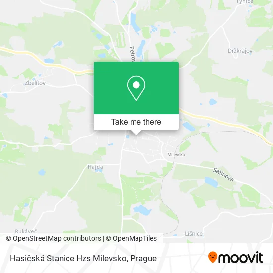 Карта Hasičská Stanice Hzs Milevsko