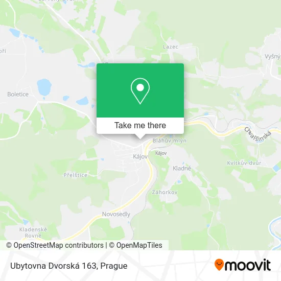 Ubytovna Dvorská 163 map