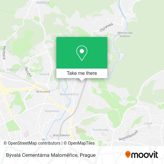 Bývalá Cementárna Maloměřice map