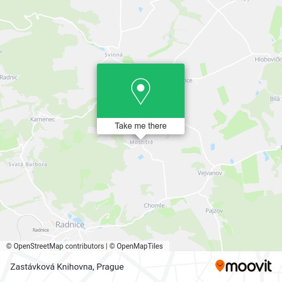 Zastávková Knihovna map