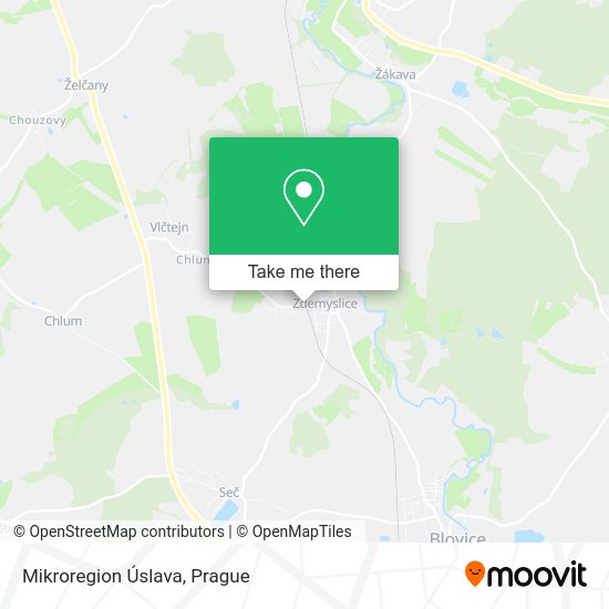 Mikroregion Úslava map