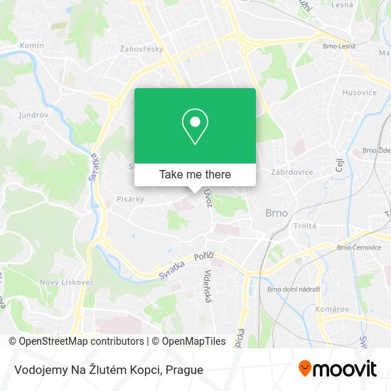 Vodojemy Na Žlutém Kopci map