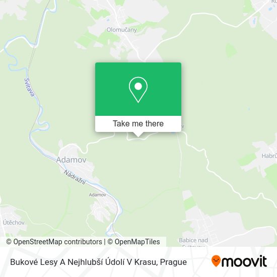 Bukové Lesy A Nejhlubší Údolí V Krasu map