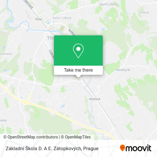 Základní Škola D. A E. Zátopkových map