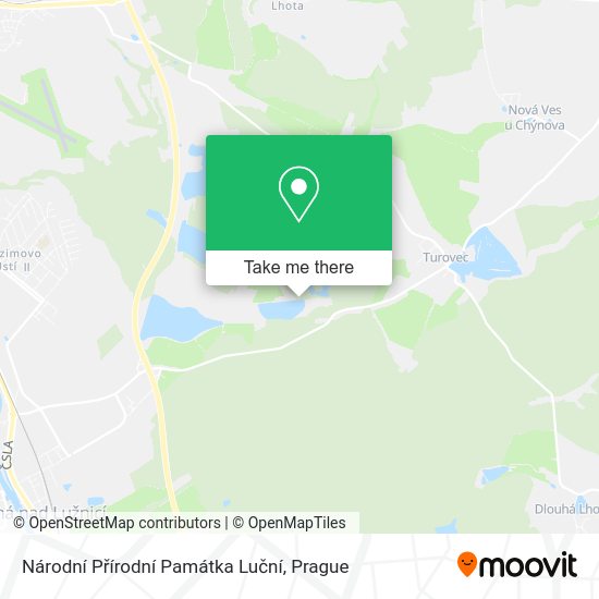 Národní Přírodní Památka Luční map