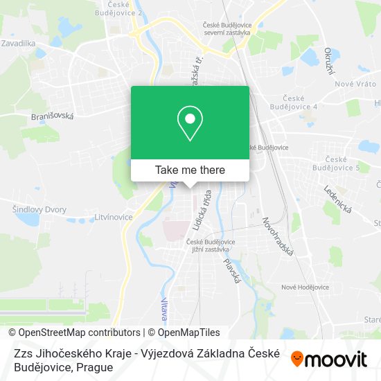 Zzs Jihočeského Kraje - Výjezdová Základna České Budějovice map