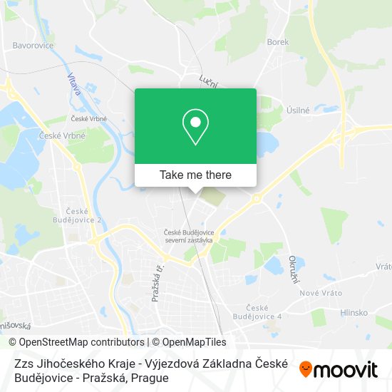 Zzs Jihočeského Kraje - Výjezdová Základna České Budějovice - Pražská map