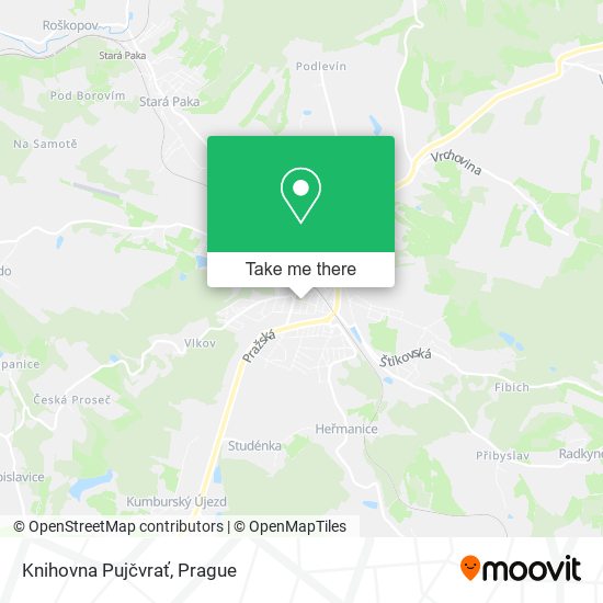 Knihovna Pujčvrať map
