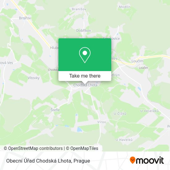 Obecní Úřad Chodská Lhota map