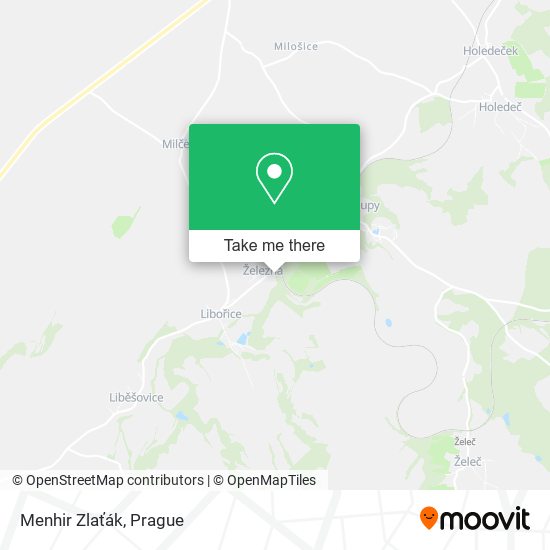 Menhir Zlaťák map