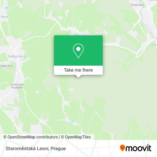Staroměstská Lesní map