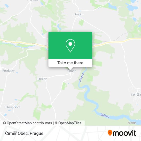 Číměř Obec map