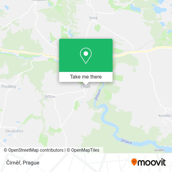Číměř map