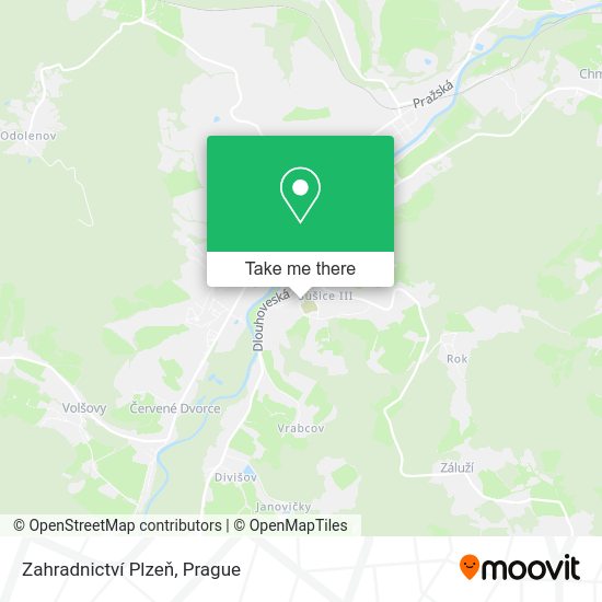 Zahradnictví Plzeň map