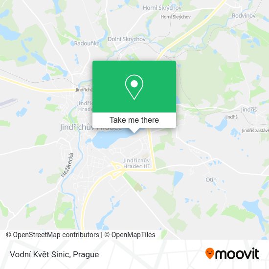Vodní Květ Sinic map