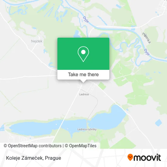 Карта Koleje Zámeček