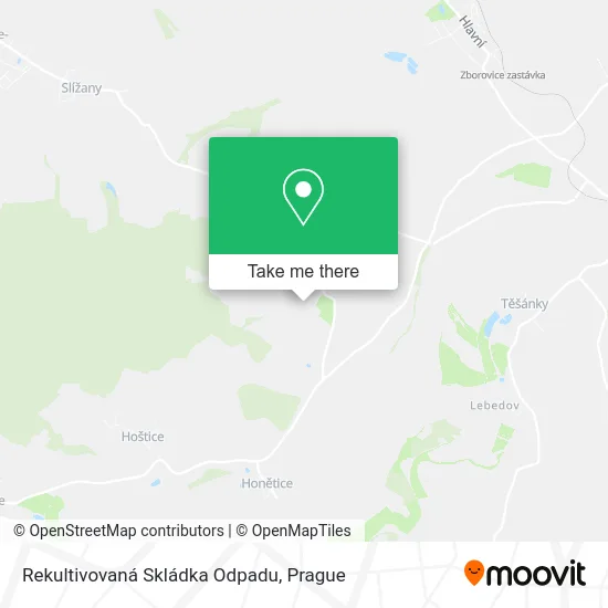 Карта Rekultivovaná Skládka Odpadu