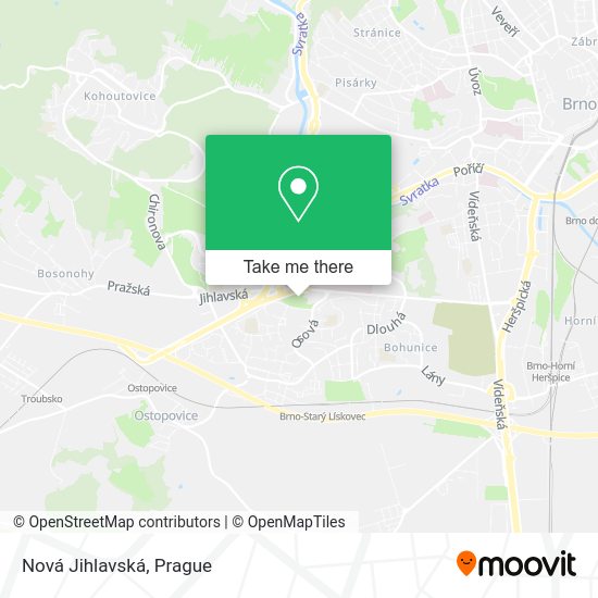 Карта Nová Jihlavská