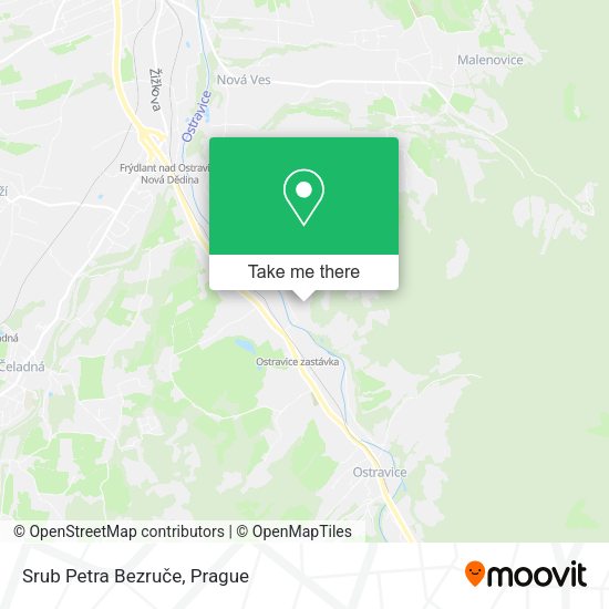Srub Petra Bezruče map