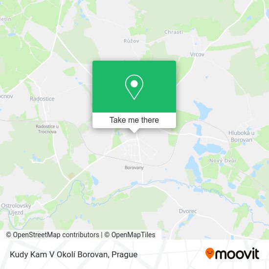 Kudy Kam V Okolí Borovan map