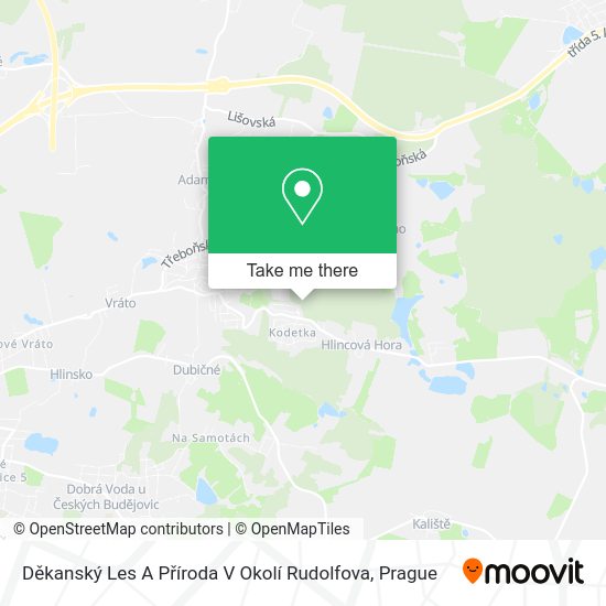 Děkanský Les A Příroda V Okolí Rudolfova map
