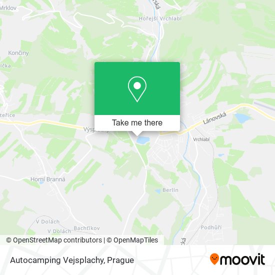 Autocamping Vejsplachy map