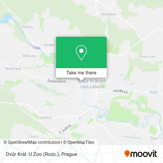 Карта Dvůr Král. U Zoo (Rozc.)