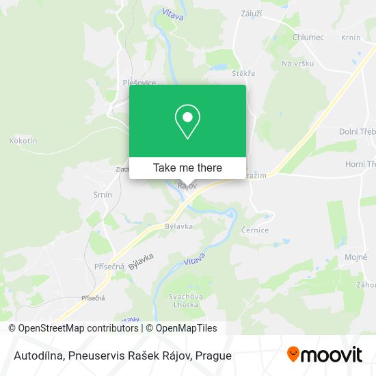 Autodílna, Pneuservis Rašek Rájov map
